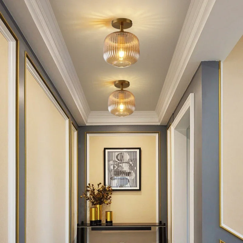 Plafond moderne à LEDs lumière lampes de conception en verre de luxe pour salle à manger salon étude café bar Simple décoration de la maison plafonniers - Image 3