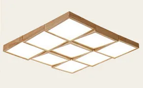 plafonnier à led en bois avec télécommande pour éclairage intérieur - Image 10