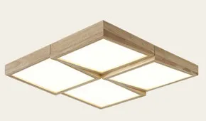 plafonnier à led en bois avec télécommande pour éclairage intérieur - Image 9