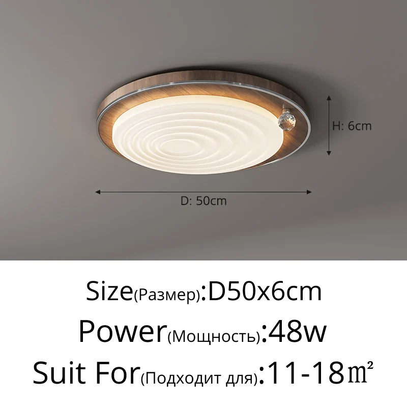 plafonnier à led style médiéval en bois rétro élégant - Image 11