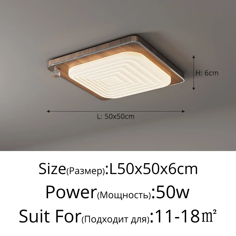 plafonnier à led style médiéval en bois rétro élégant - Image 12