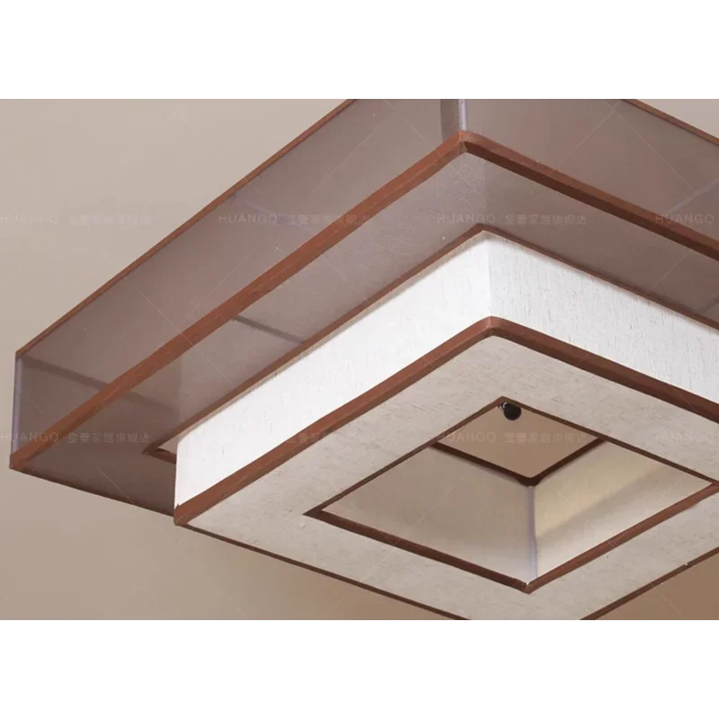 plafonnier chinois rétro japonais wabi-sabi en tissu décoratif - Image 4