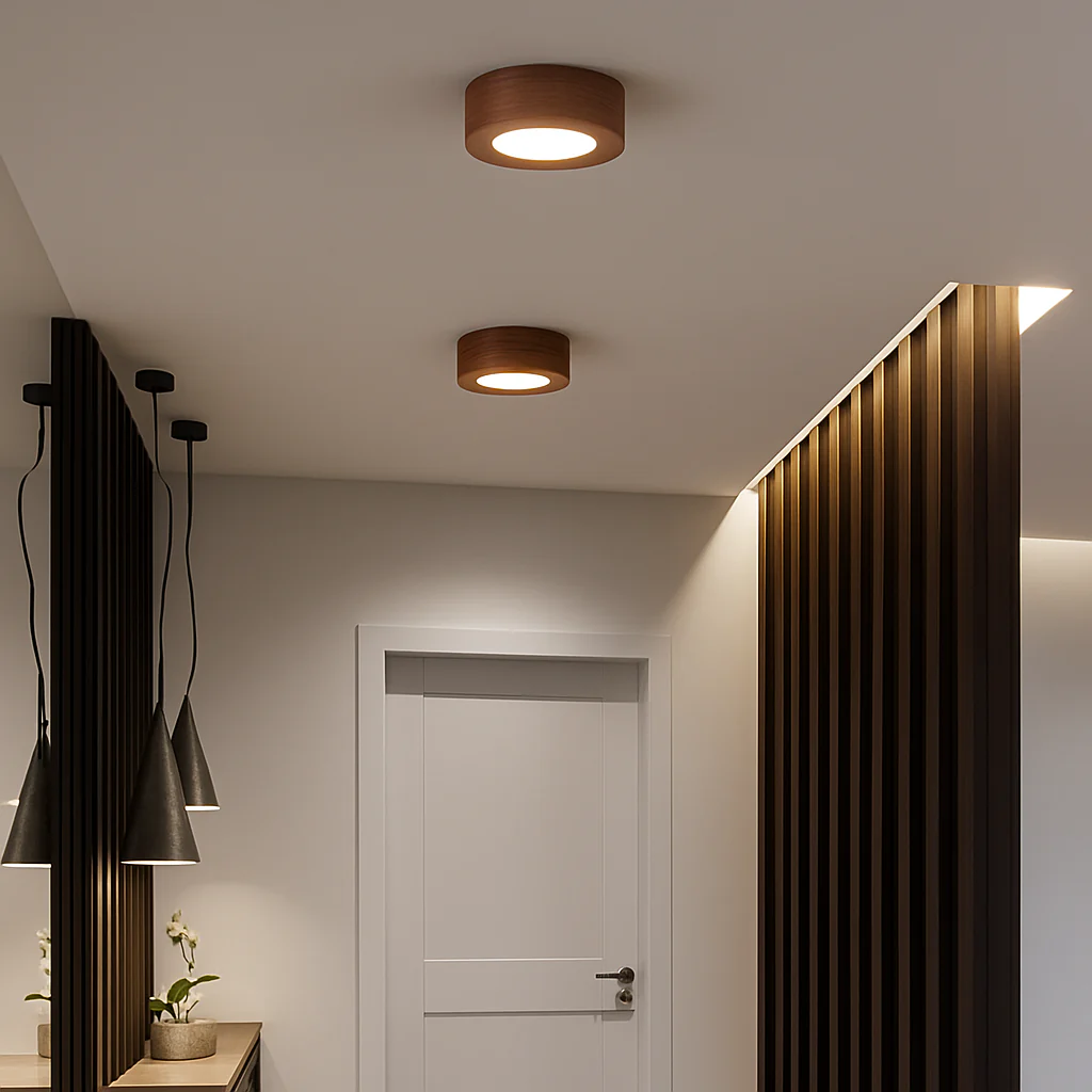 plafonnier en bois design lumineux pour décoration intérieure élégante - Image 4