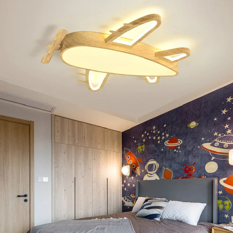 plafonnier en bois massif moderne pour chambre d'enfant romantique - Image 3