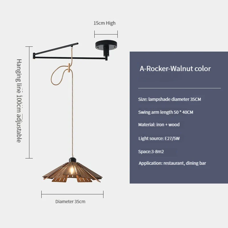 plafonnier en bois rétractable pour décoration intérieure lumineuse - Image 18