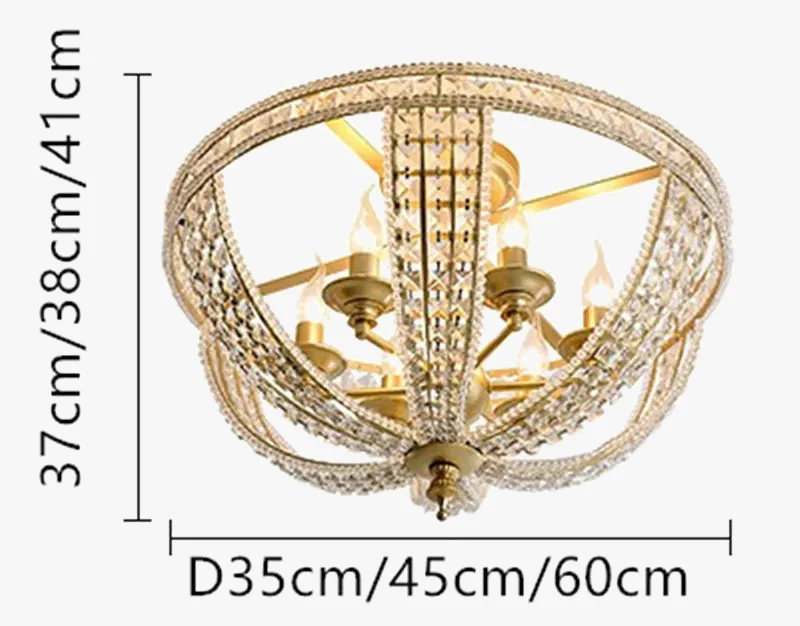 plafonnier en cristal de luxe style loft américain décoratif pour intérieur - Image 2