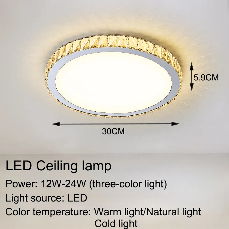 plafonnier en cristal moderne luxe éclairage rond pour intérieur - Image 16