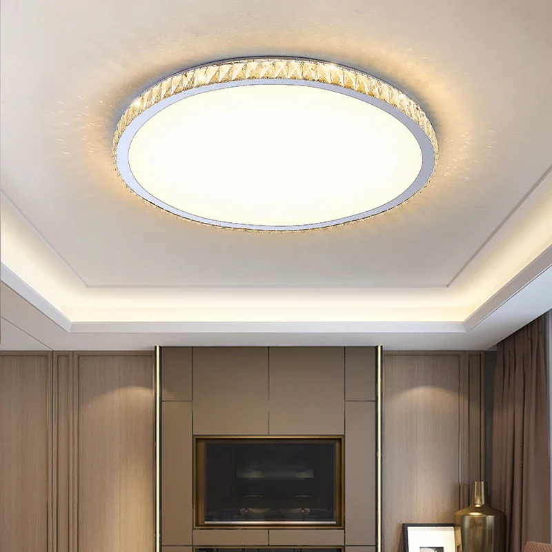 plafonnier en cristal moderne luxe éclairage rond pour intérieur - Image 5