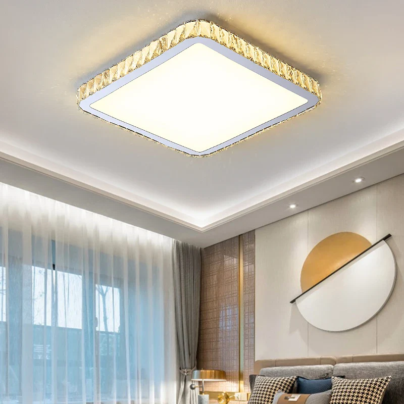 plafonnier en cristal moderne luxe éclairage rond pour intérieur - Image 6