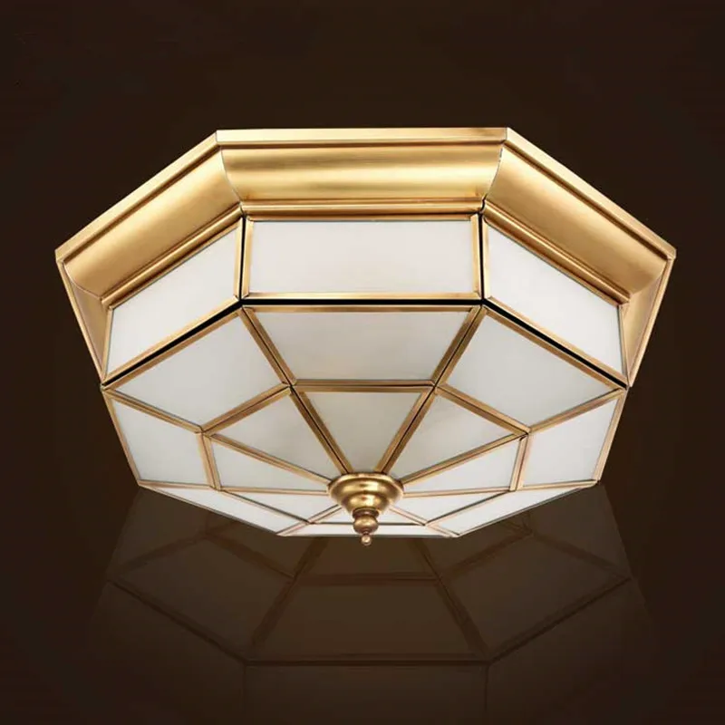 plafonnier en cuivre style européen simple étanche et moderne - Image 4