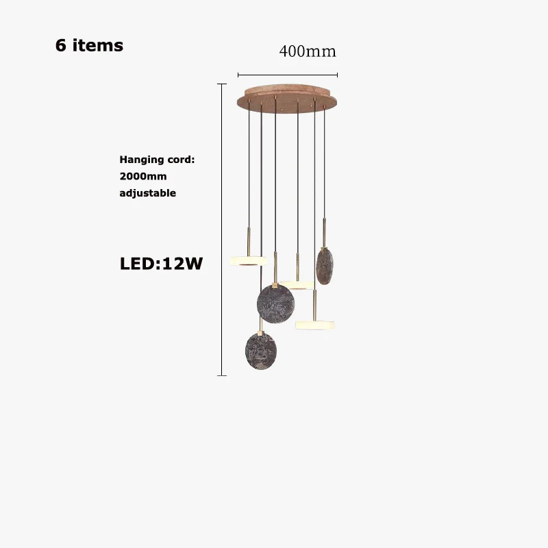 plafonnier en marbre et bois suspension modernes et élégantes - Image 10