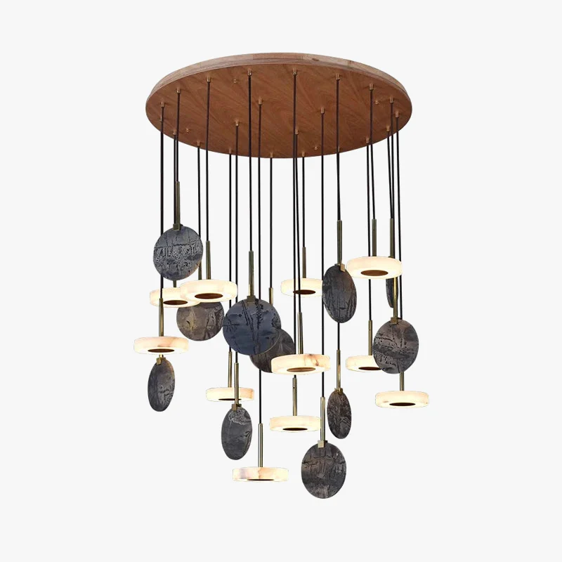 plafonnier en marbre et bois suspension modernes et élégantes - Image 6