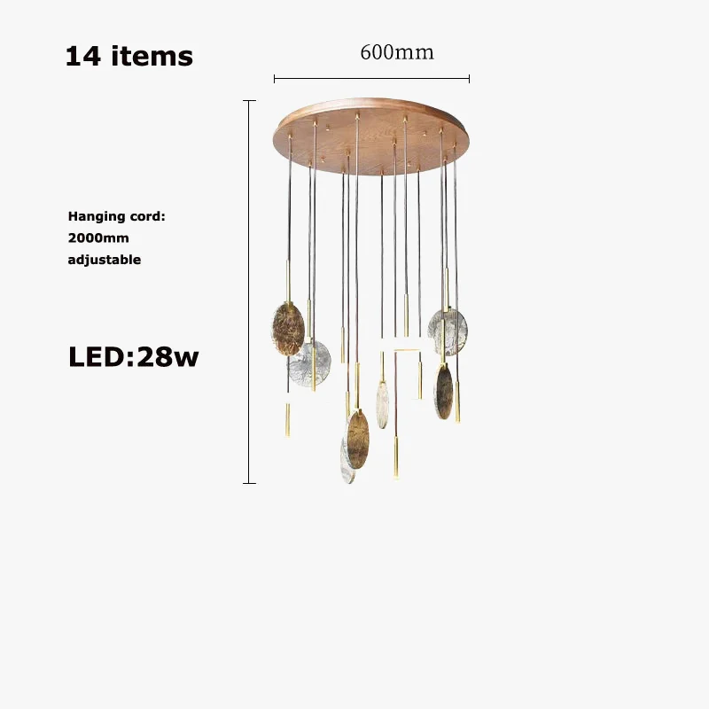 plafonnier en marbre et bois suspension modernes et élégantes - Image 8