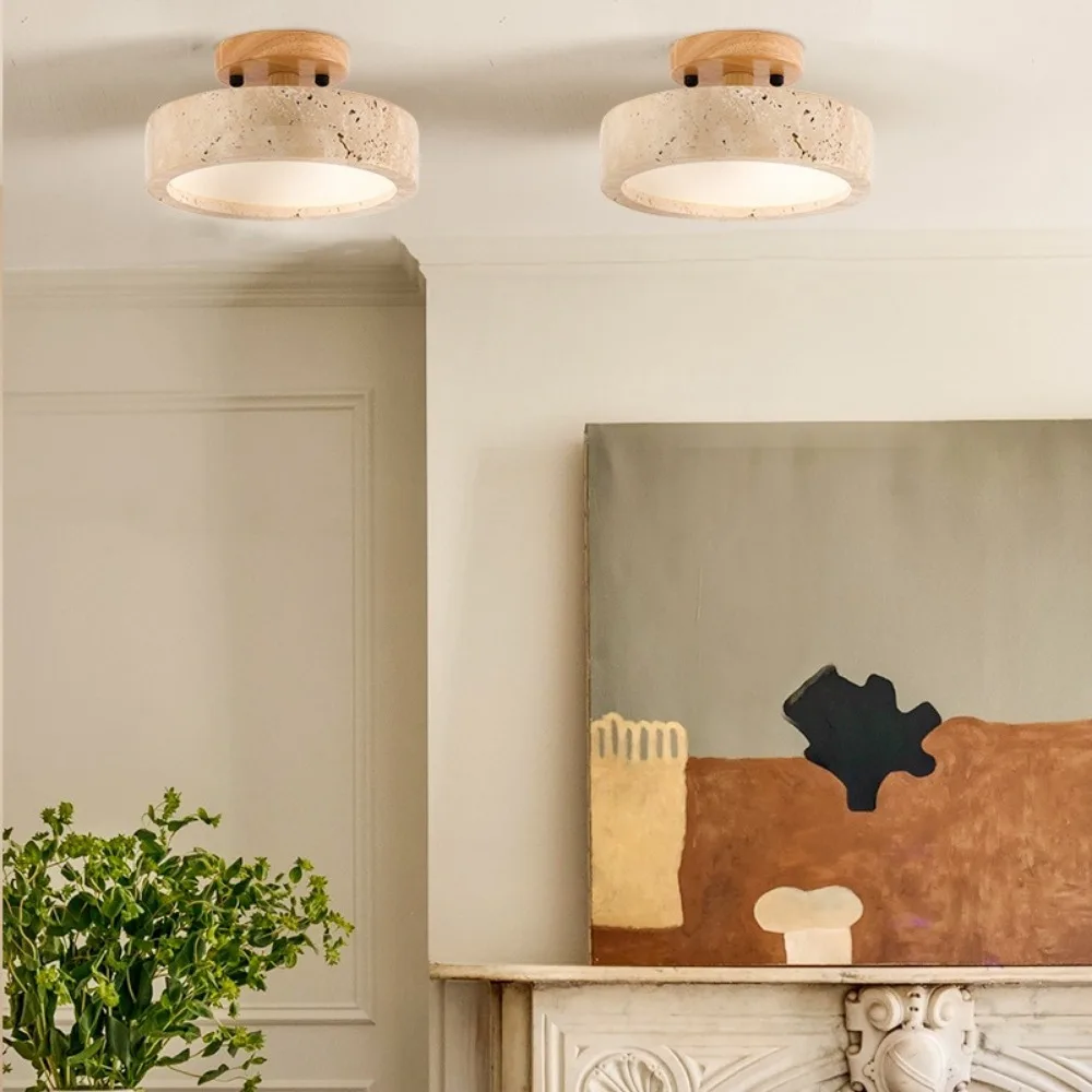 plafonnier en marbre wabi sabi pour décoration intérieure et extérieure - Image 2