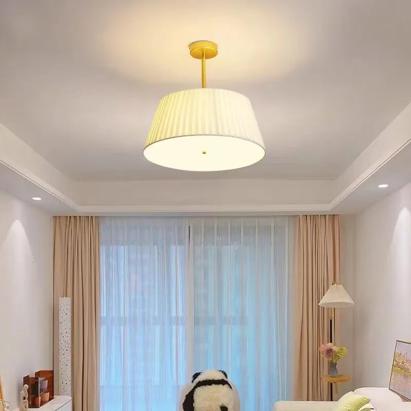 plafonnier en tissu style japonais pour un éclairage élégant - Image 5