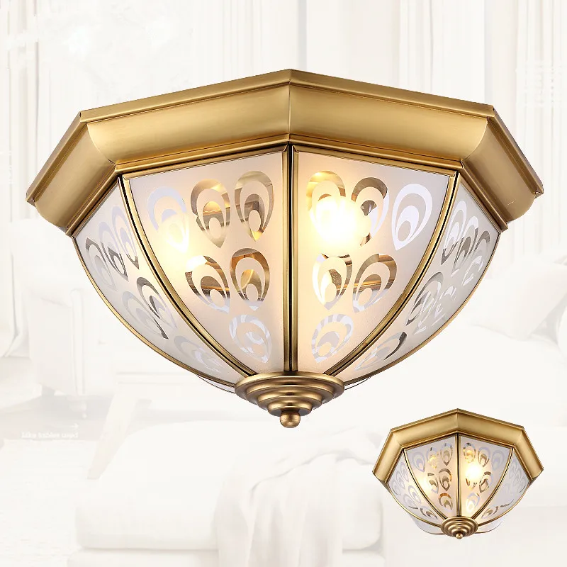 plafonnier en verre et cuivre pour ambiance restaurant - Image 3