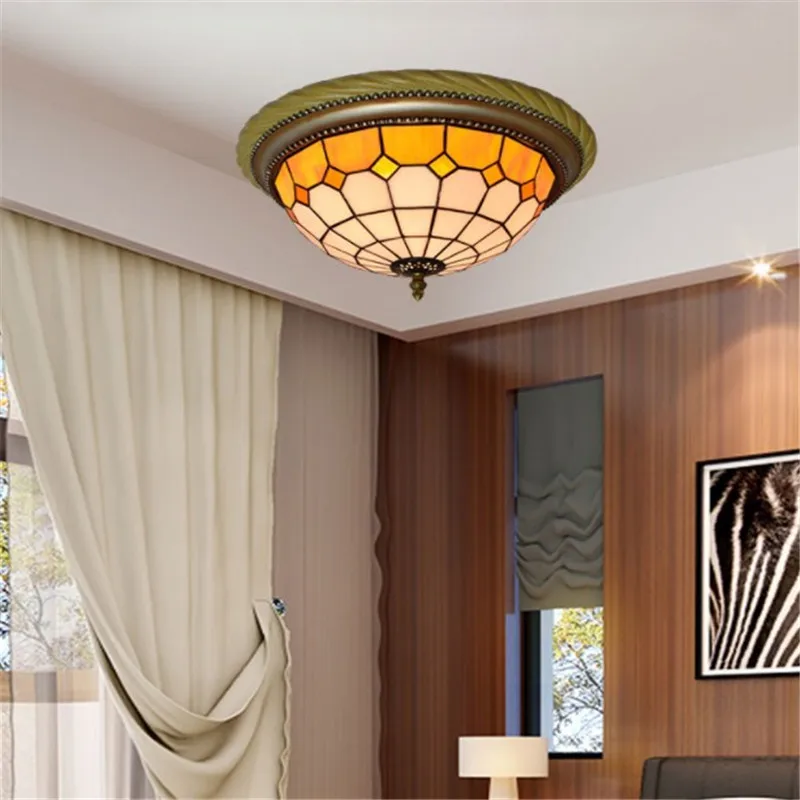 plafonnier en vitrail style méditerranéen pour extérieur et intérieur - Image 3