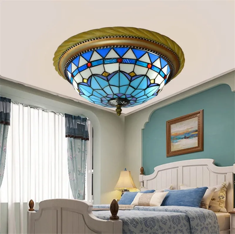 plafonnier en vitrail style méditerranéen pour extérieur et intérieur - Image 4