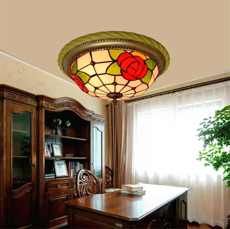 plafonnier en vitrail style méditerranéen pour extérieur et intérieur - Image 5