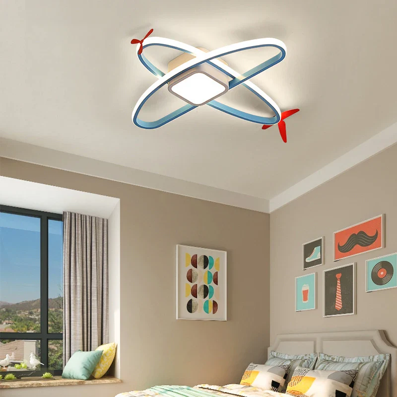 plafonnier hélicoptère pour chambre d'enfant moderne et chaleureuse - Image 2