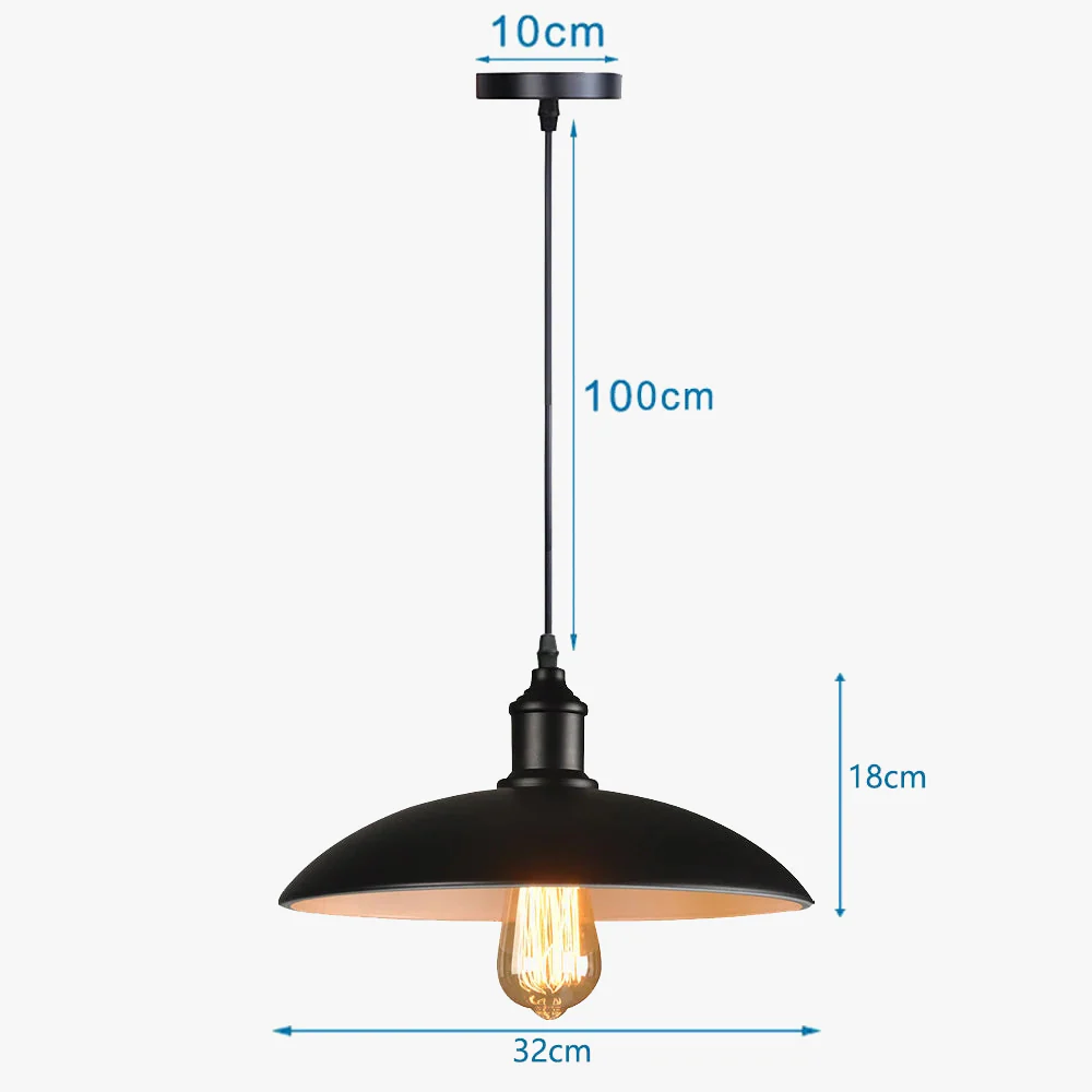 plafonnier industriel suspendu en métal vintage pour un style loft - Image 8
