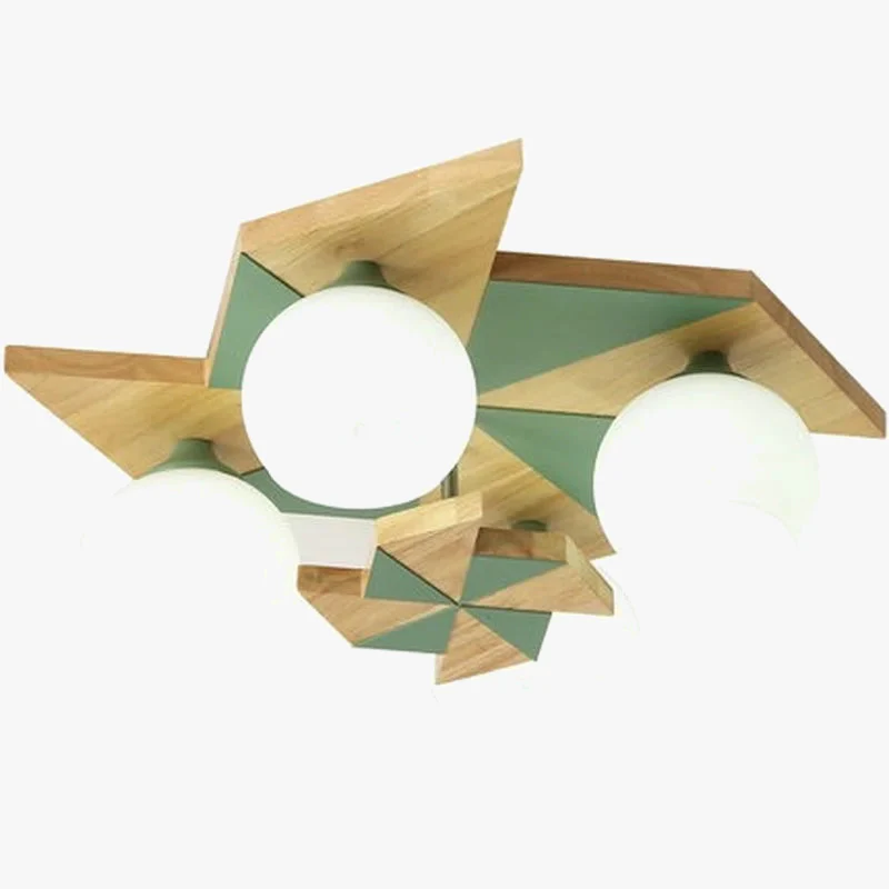plafonnier japonais makaron en bois pour enfants moderne - Image 5