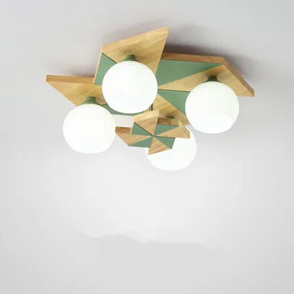 plafonnier japonais makaron en bois pour enfants moderne - Image 7