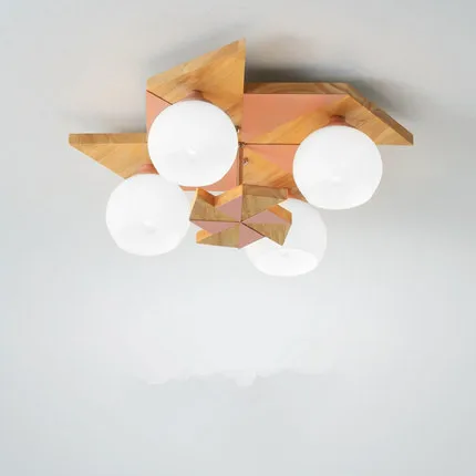 plafonnier japonais makaron en bois pour enfants moderne - Image 8