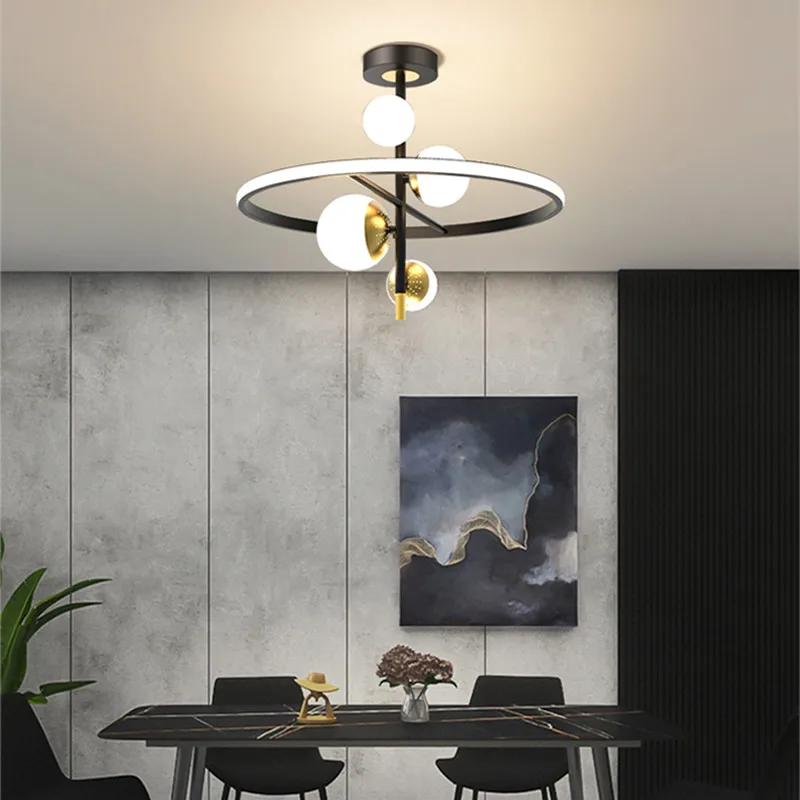 plafonnier led à anneau pour décoration intérieure moderne - Image 4
