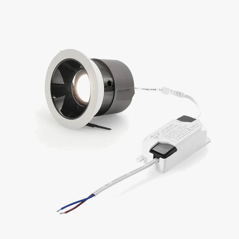 plafonnier led anti-éblouissement encastré rond projecteur intégré - Image 3