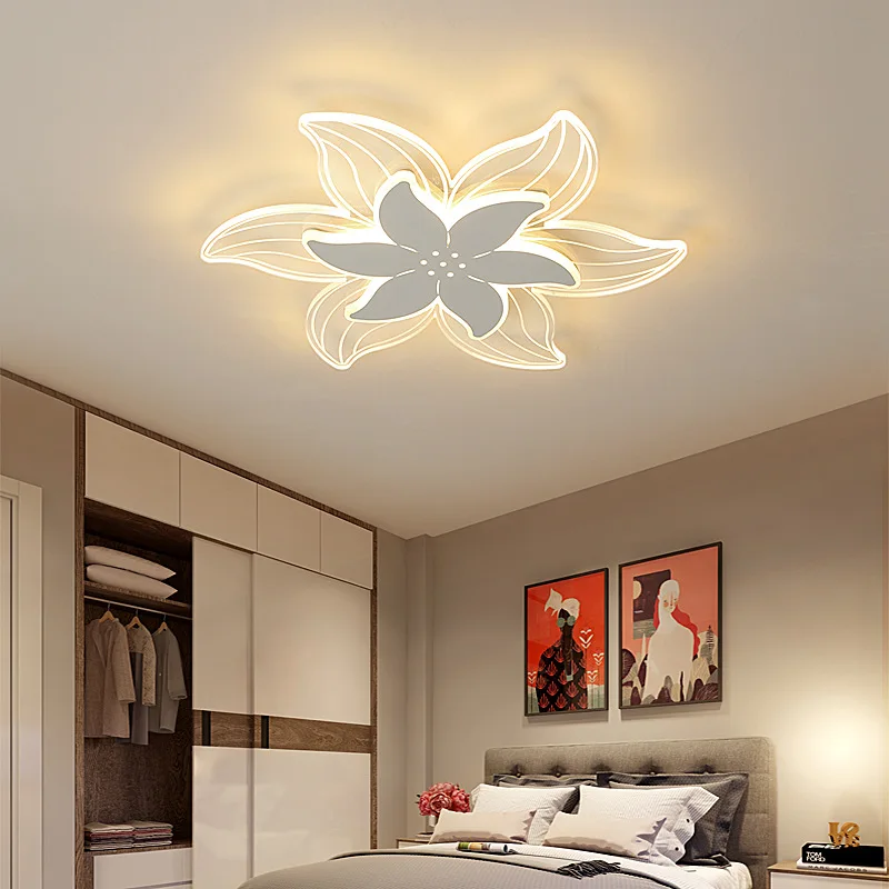 plafonnier led art déco fleuri pour bureau et étude - Image 2