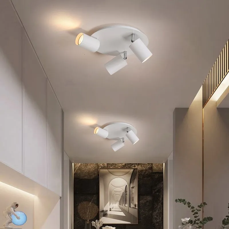 Plafonnier LED au design nordique rotatif Ă 3/5 tĂȘtes dorĂ©es - Image 3