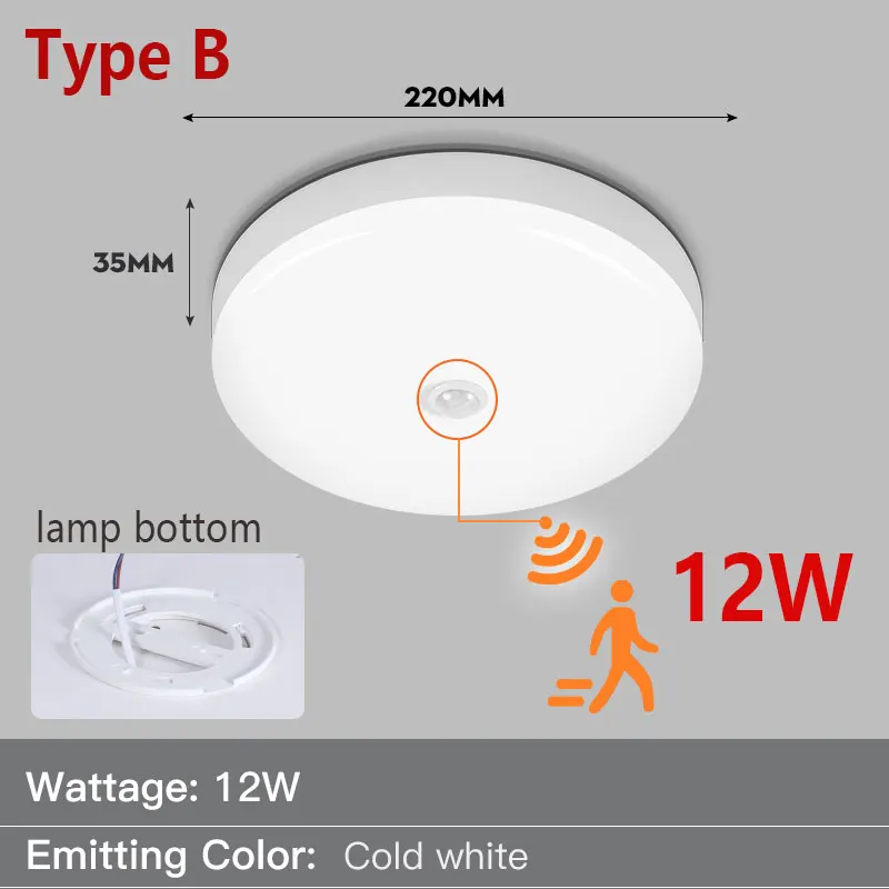 plafonnier led avec détecteur de mouvement pour intérieur - Image 12