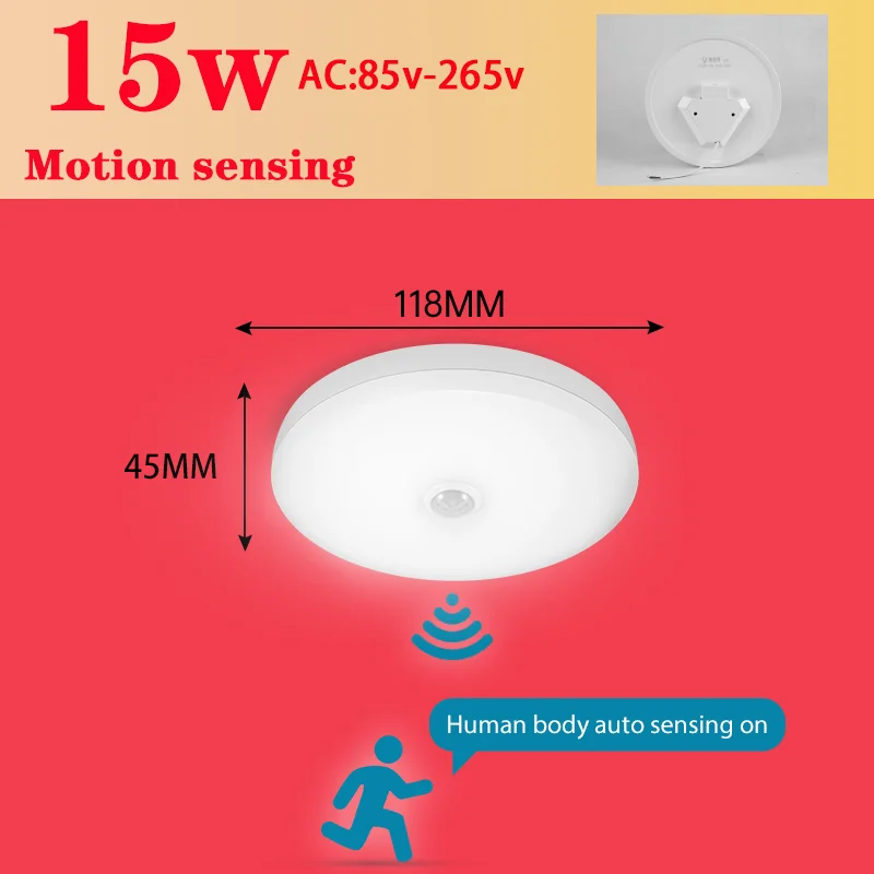 plafonnier led avec détecteur de mouvement pour intérieur - Image 9