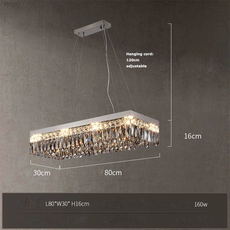 plafonnier led cristal doré chromé intensité variable design moderne - Image 9