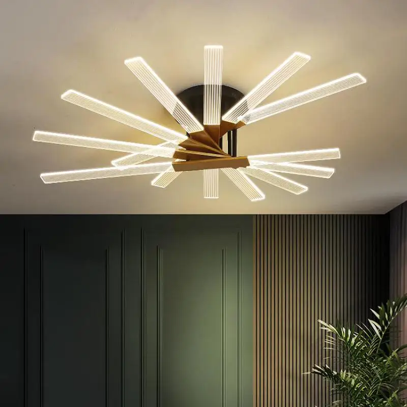 plafonnier led design en acrylique pour intérieur élégant - Image 2