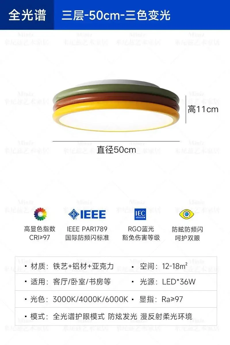 plafonnier led design nordique pour décoration moderne intérieure - Image 8