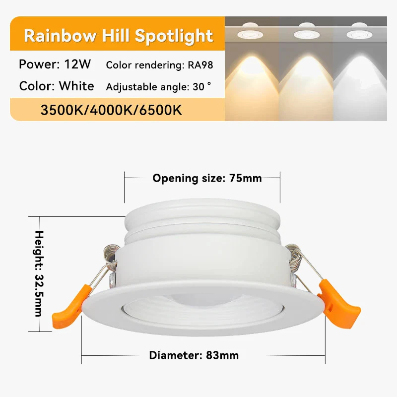 plafonnier led dimmable spots encastrés angle réglable pour intérieur - Image 7
