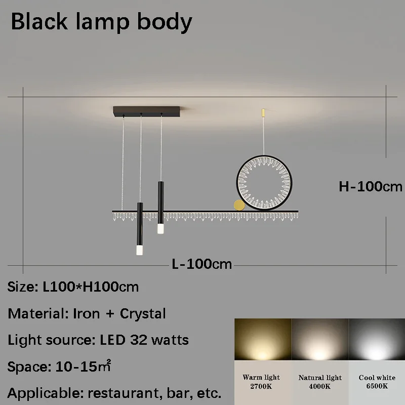 plafonnier led en cristal au design nordique moderne et luxueux - Image 7