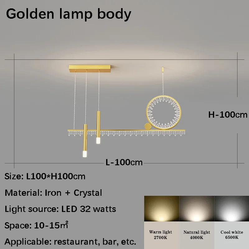 plafonnier led en cristal au design nordique moderne et luxueux - Image 8