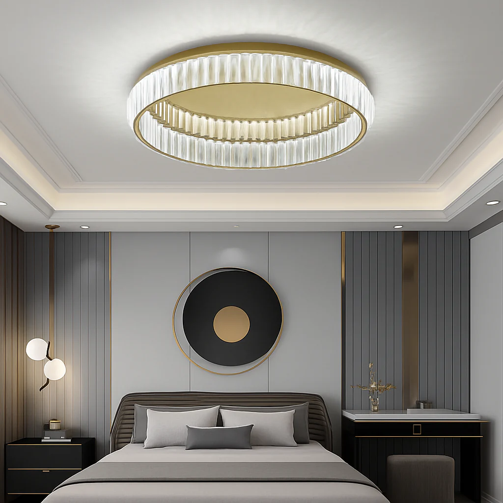 plafonnier led en cristal italien design haut de gamme pour décoration intérieure - Image 3