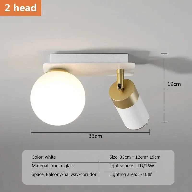 Plafonnier LED en verre nordique à longue bande - Image 7