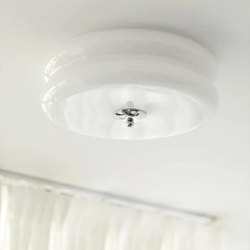 plafonnier led en verre style rétro pour décoration moderne - Image 3
