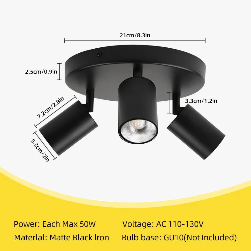 plafonnier led gu10 pour éclairage intérieur et décoration - Image 6