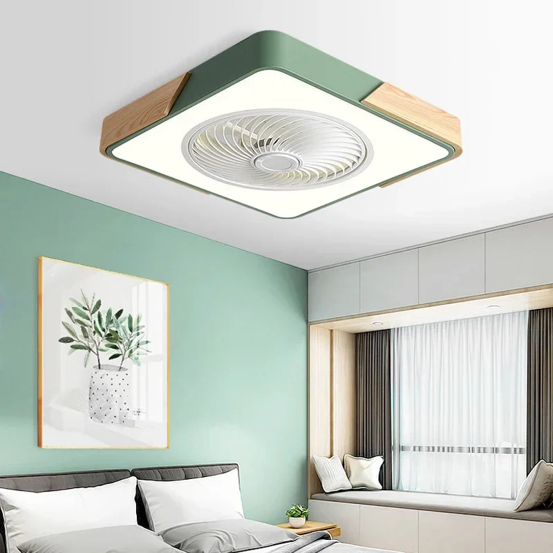 plafonnier led intelligent ventilateur de plafond moderne télécommande design fin - Image 2