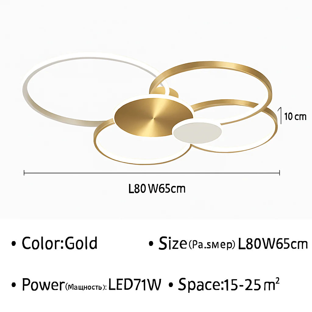 plafonnier led moderne à intensité variable avec télécommande - Image 14