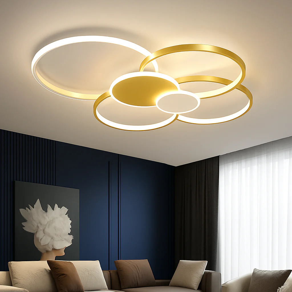 plafonnier led moderne à intensité variable avec télécommande - Image 3