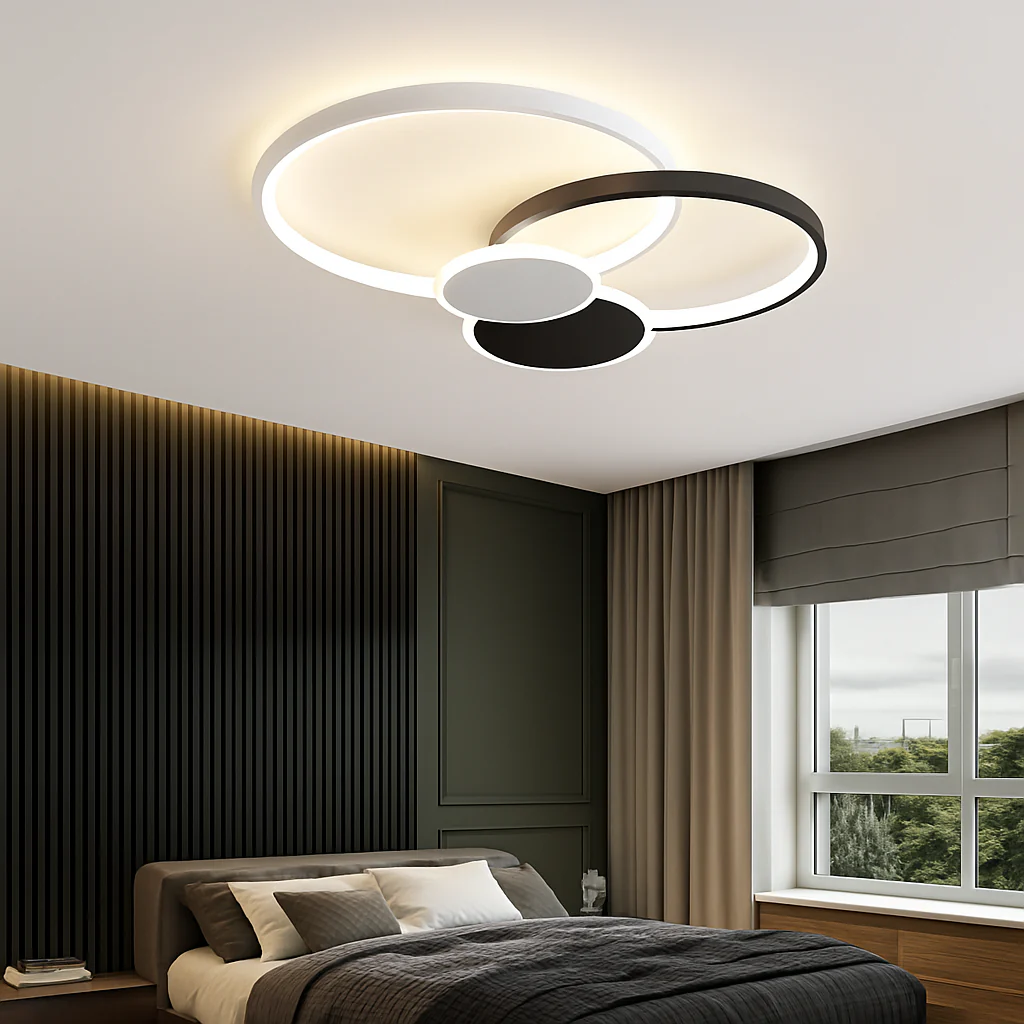 plafonnier led moderne à intensité variable avec télécommande - Image 5