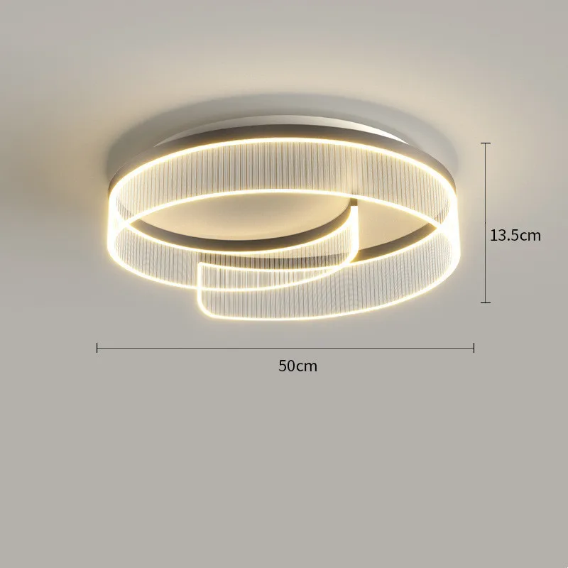 plafonnier led moderne abat-jour rond en acrylique transparent décoratif - Image 3