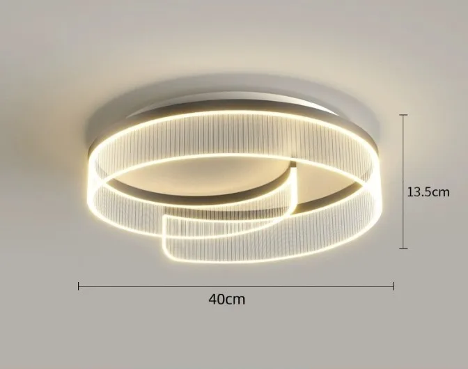 plafonnier led moderne abat-jour rond en acrylique transparent décoratif - Image 7